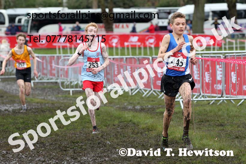 Intermediate boys, 2020 New Balance English Schools Champs., Sefton Park, Liverpool. Photo: David T. Hewitson/Sports for All Pics